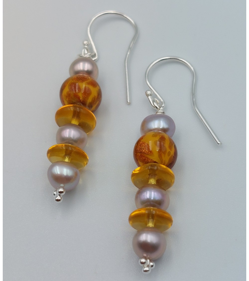 Lot De 3 Paires De Boucles D'oreilles - Marques MURANO, LES GENS DU SUD, TARATATA - Occasion